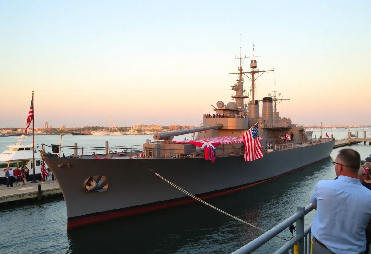 Ceremony aboard Battleship North Carolina for business rankings