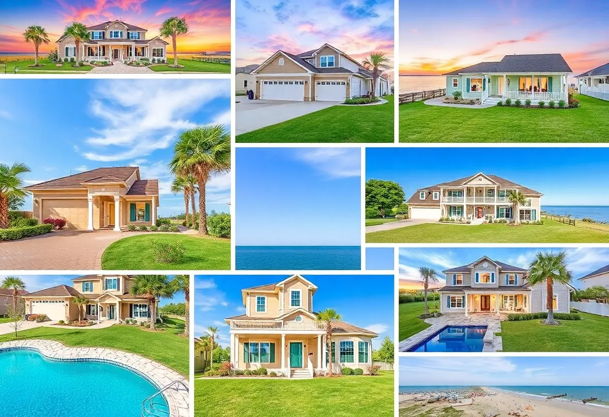 Collage of attractive property listings in Virginia Beach showing diverse homes.
