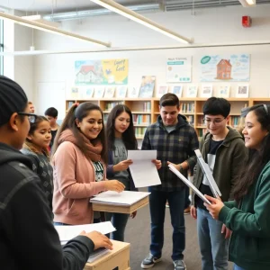 Participants at the Flint Youth Real Estate Academy engaging in hands-on activities