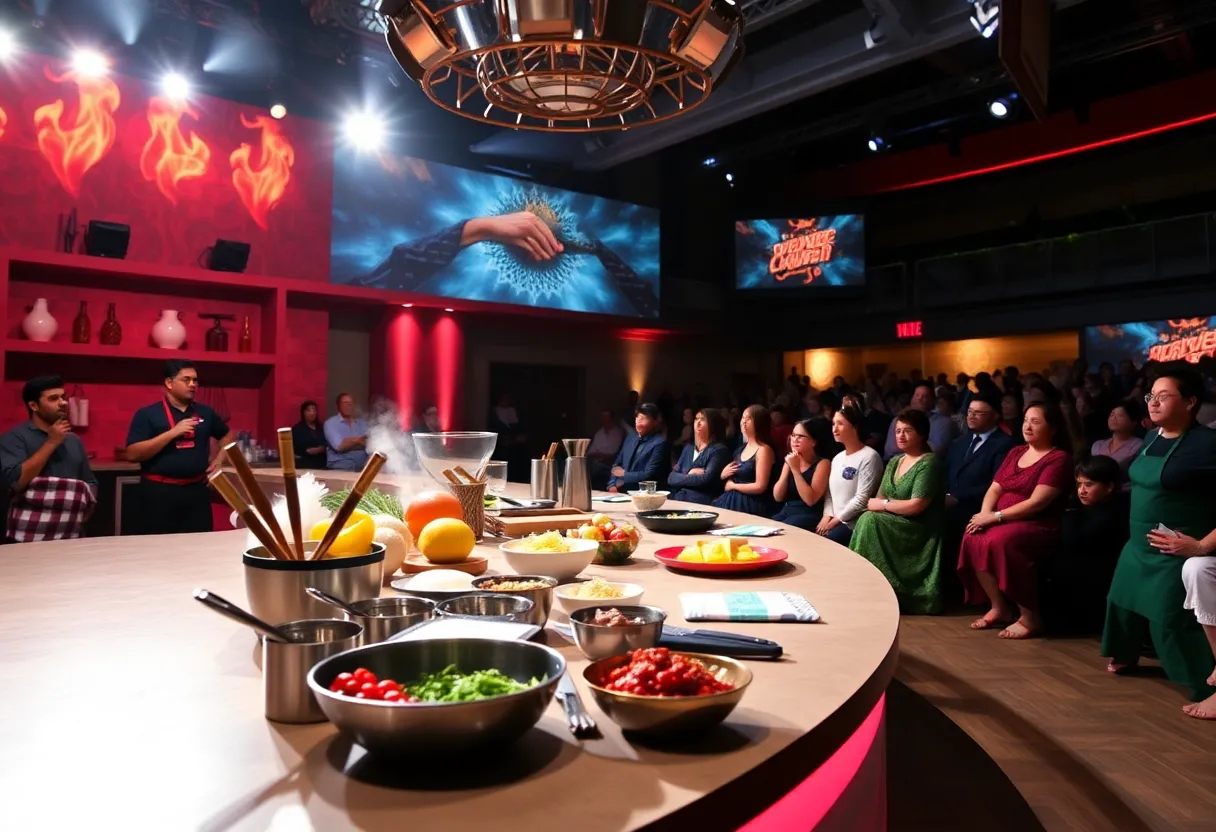 Culinary competition stage at MasterChef Live! tour in Virginia Beach