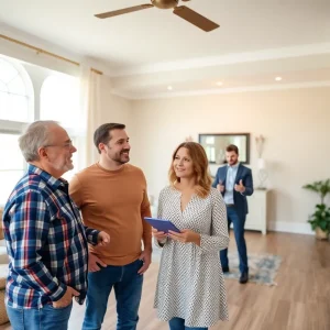Couple attending an open house in Virginia Beach