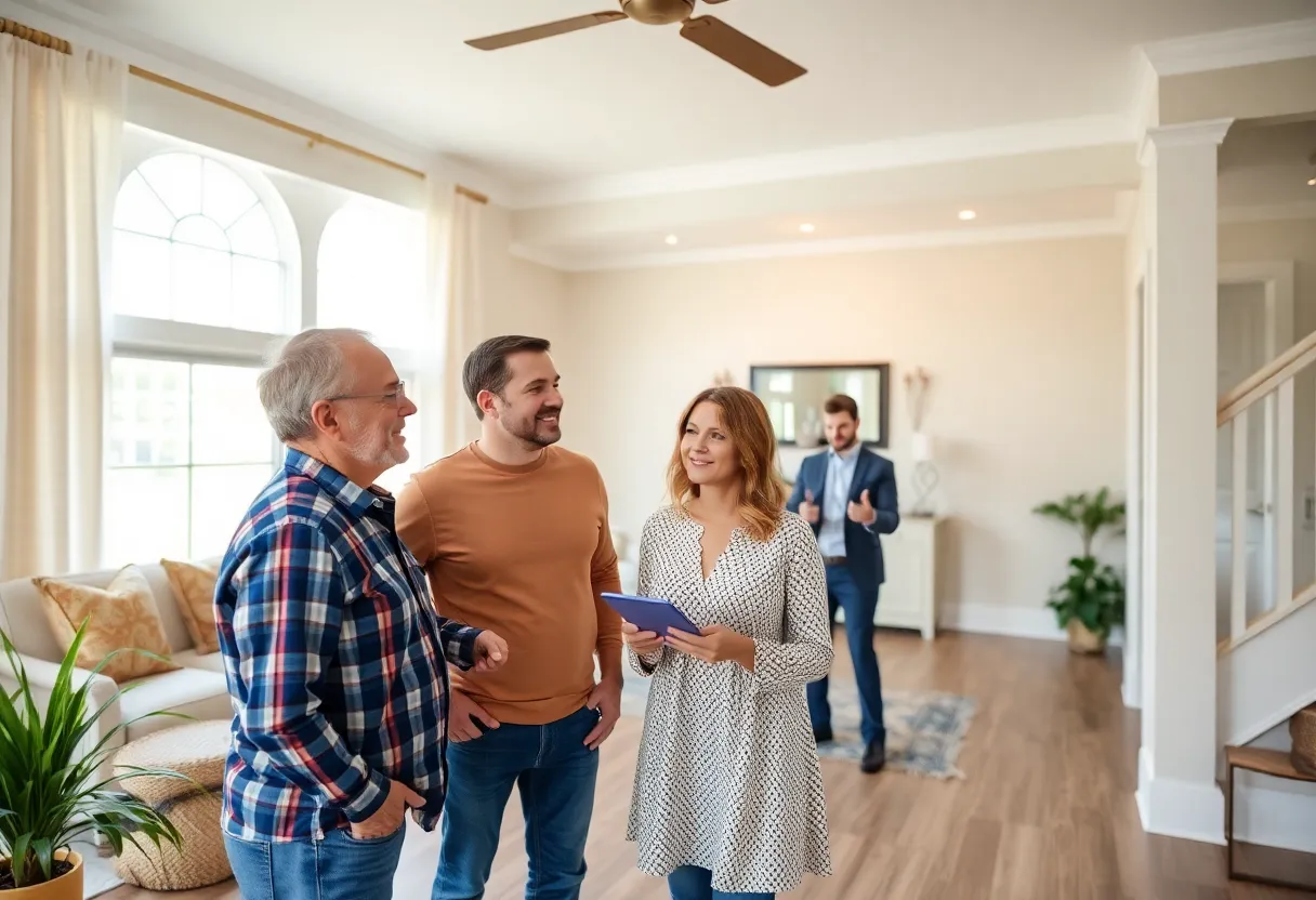 Couple attending an open house in Virginia Beach