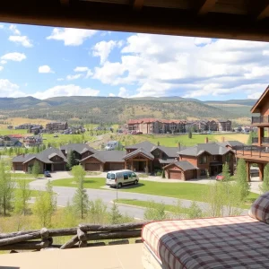 Scenic view of luxury homes in Steamboat Springs
