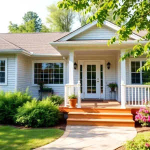Ranch-style home in West Yarmouth with a garden