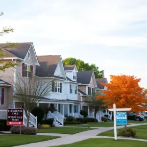 A collage of homes in Virginia Beach representing seasonal trends in the housing market.