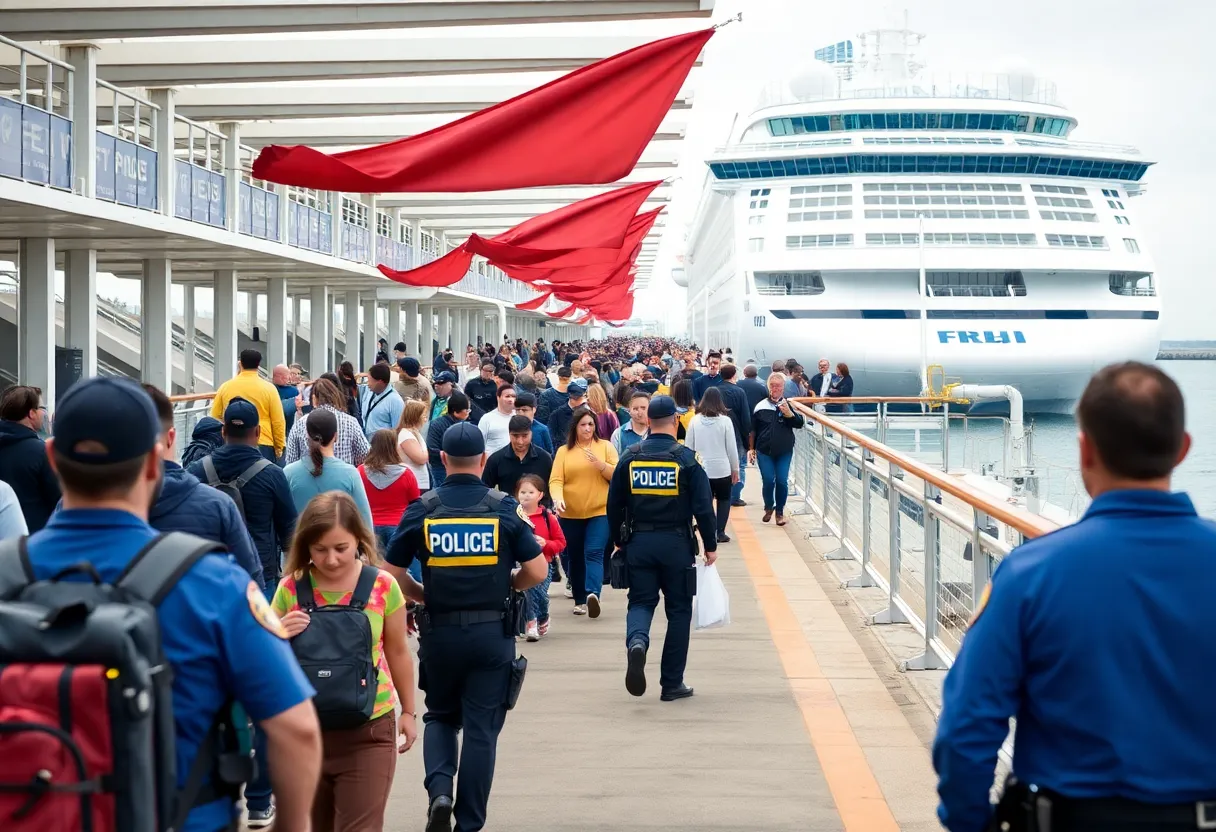 Law enforcement presence at Norfolk cruise terminal