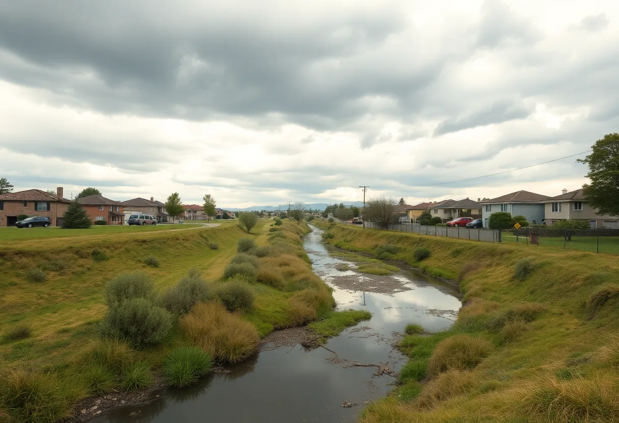 A view of Thalia Creek behind homes in Windsor Woods community.