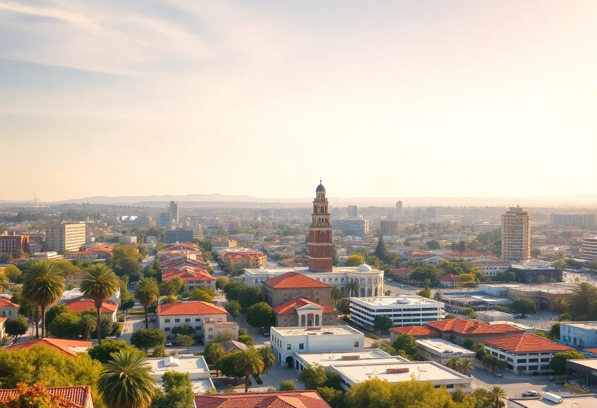 Panoramic view of San Jose California highlighting safety and urban livability