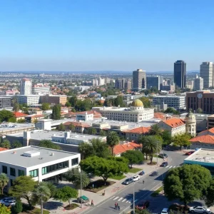Panoramic view of San Jose, California's cityscape