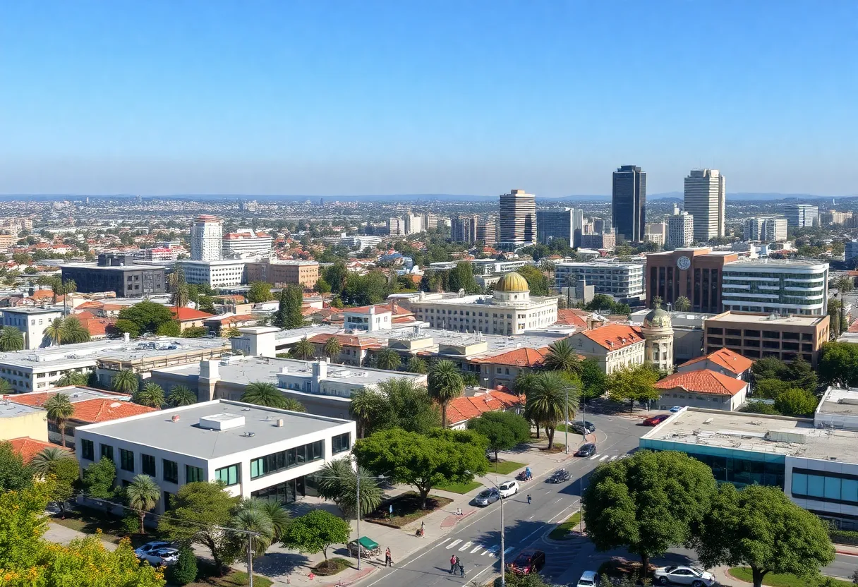 Panoramic view of San Jose, California's cityscape