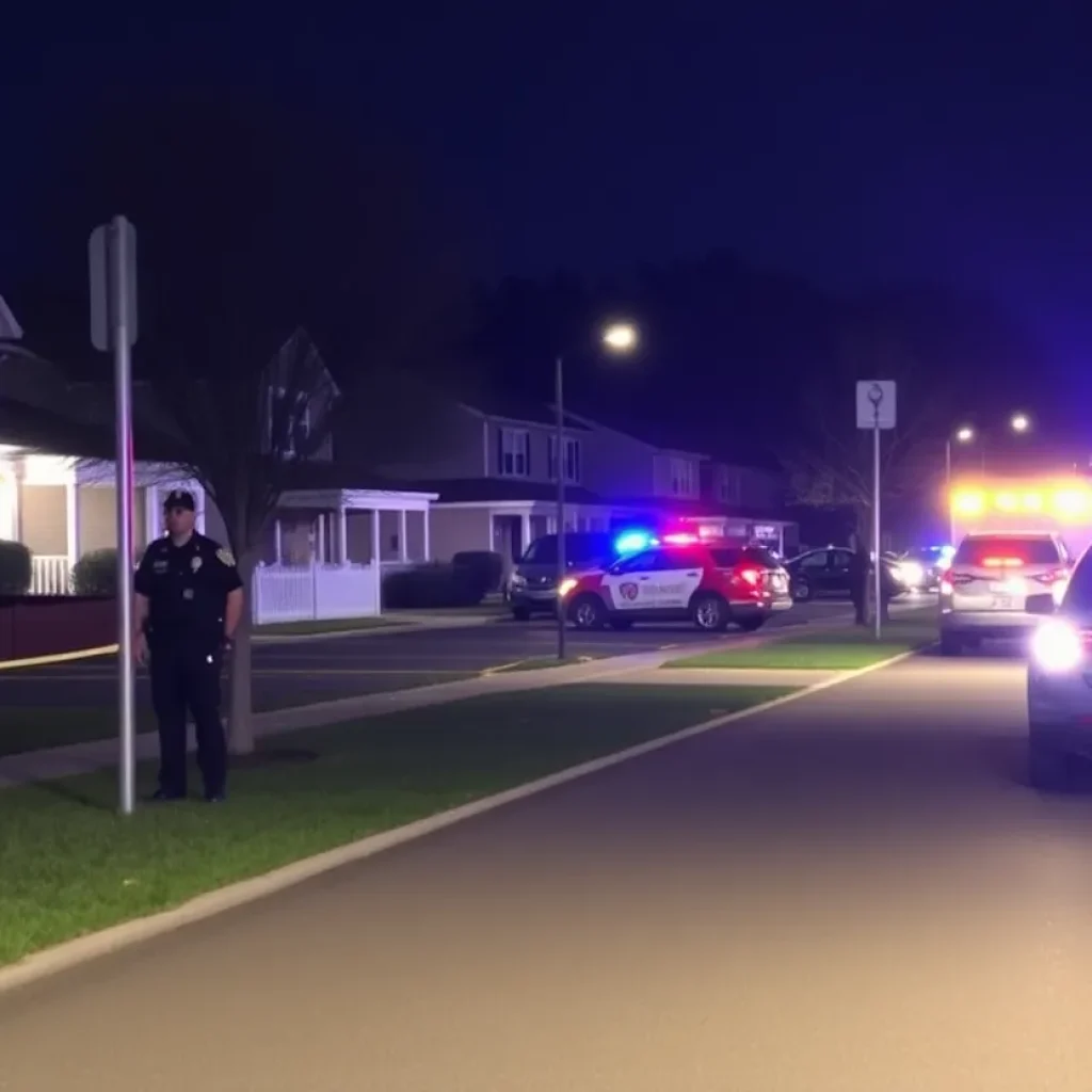 Police investigating a shooting scene in Virginia Beach
