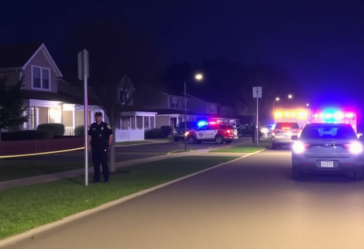 Police investigating a shooting scene in Virginia Beach