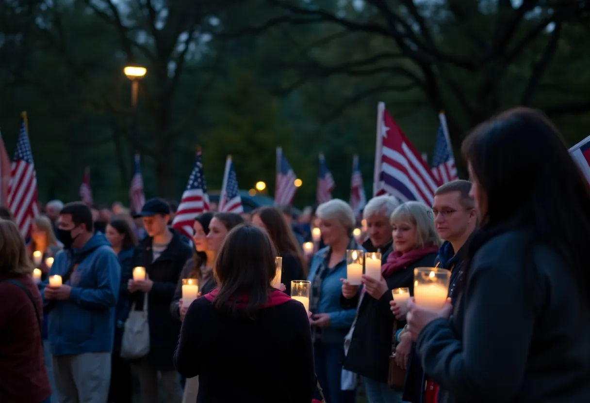 Community memorial vigil for Charlie Kirk