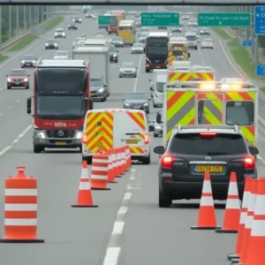 Traffic scene on Virginia Beach highway