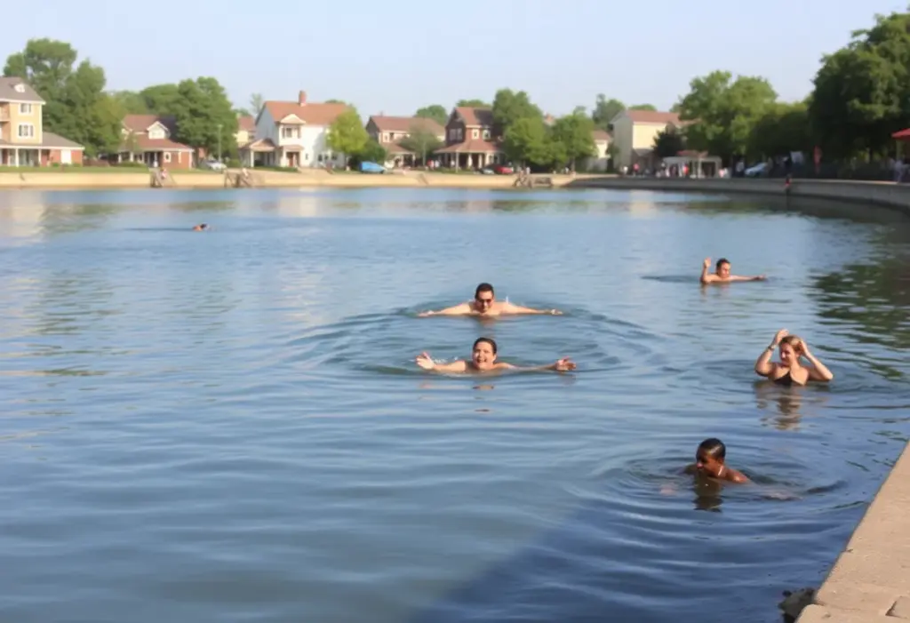 Calm waters near Virginia Wesleyan University, emphasizing safety.