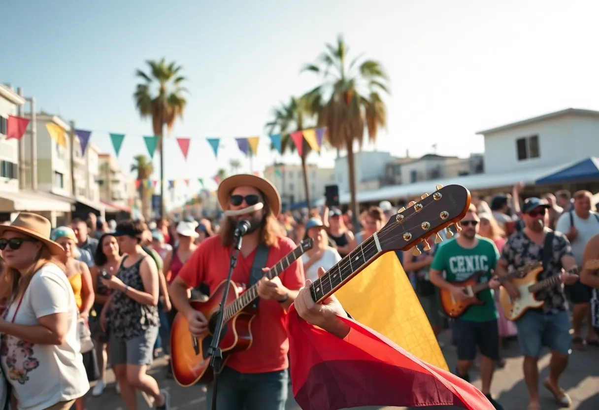 Community celebration in Virginia Beach honoring local music.