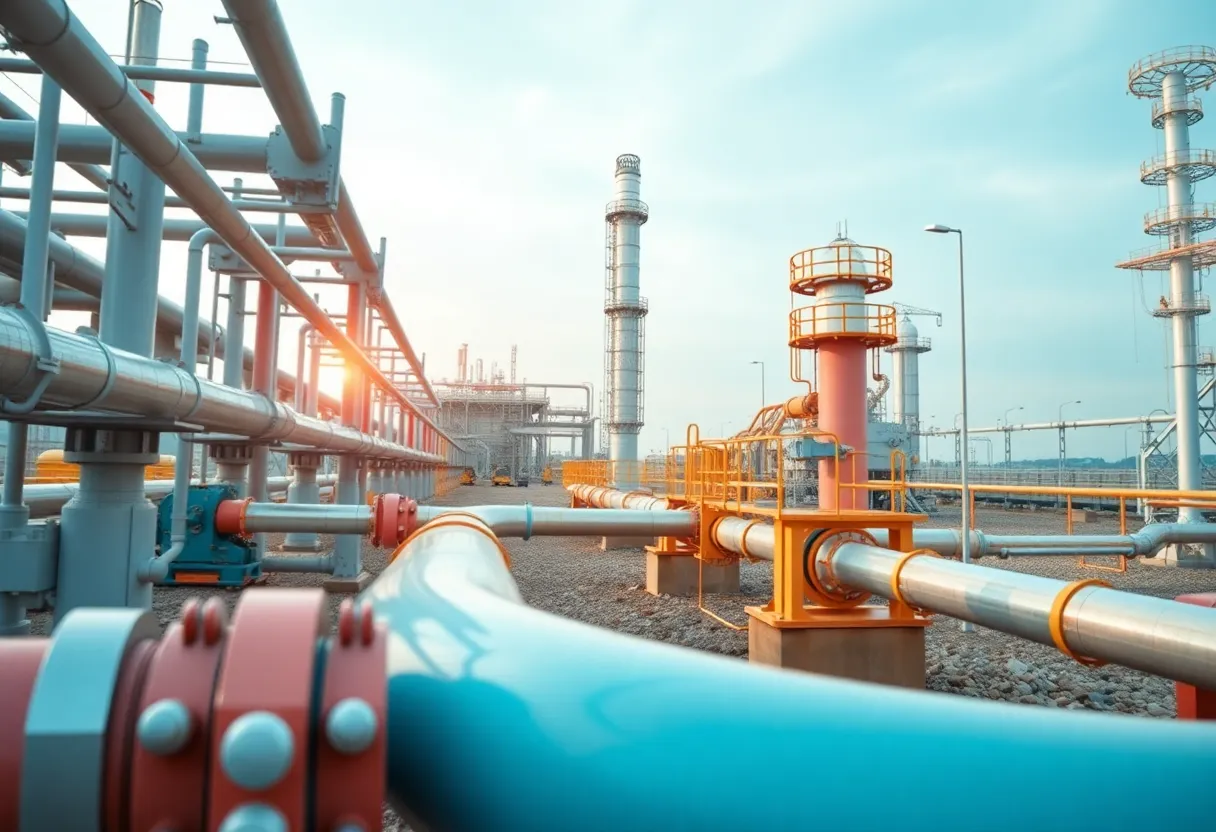 Gas pipelines and utility infrastructure in Virginia