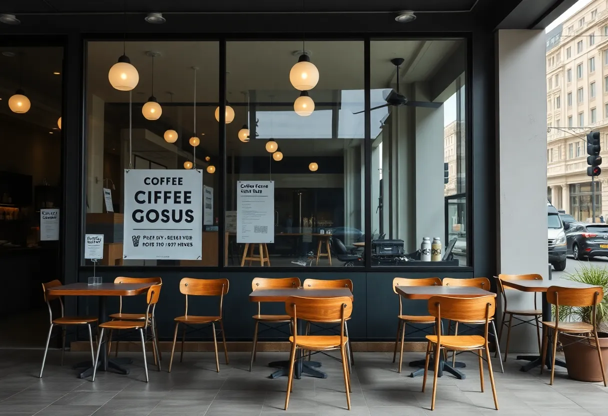 Empty Starbucks store with closed sign, representing store closures