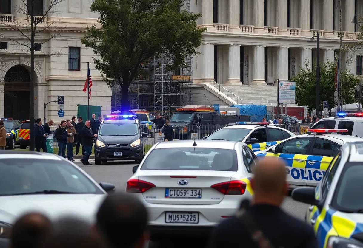 Law enforcement response to an ICE raid near CIA headquarters
