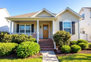 A well-maintained house in Virginia Beach surrounded by green grass and tidy landscaping.