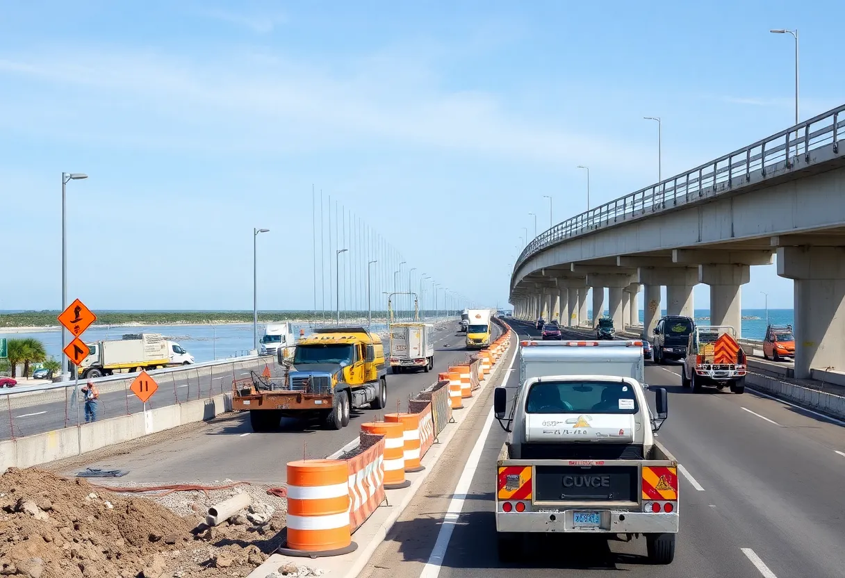 Construction of a new bridge in Virginia Beach