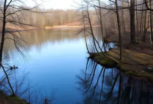 Search teams by a pond in Virginia Beach