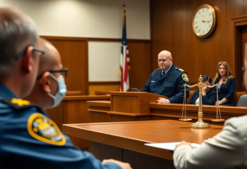 Courtroom scene