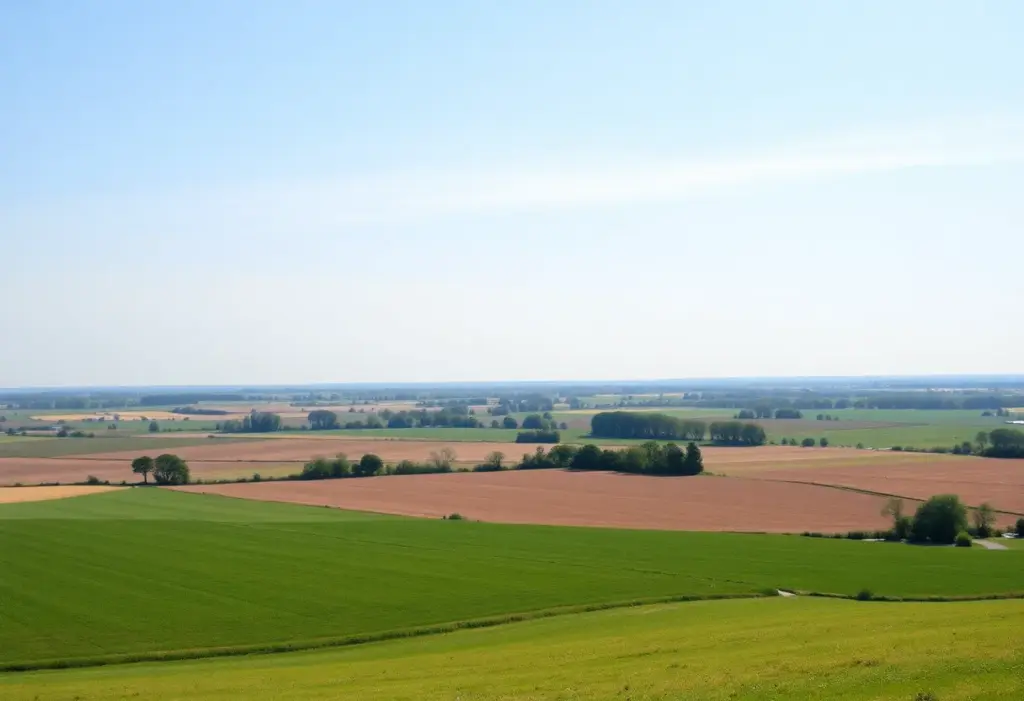 Rural farmland scene in Virginia Beach
