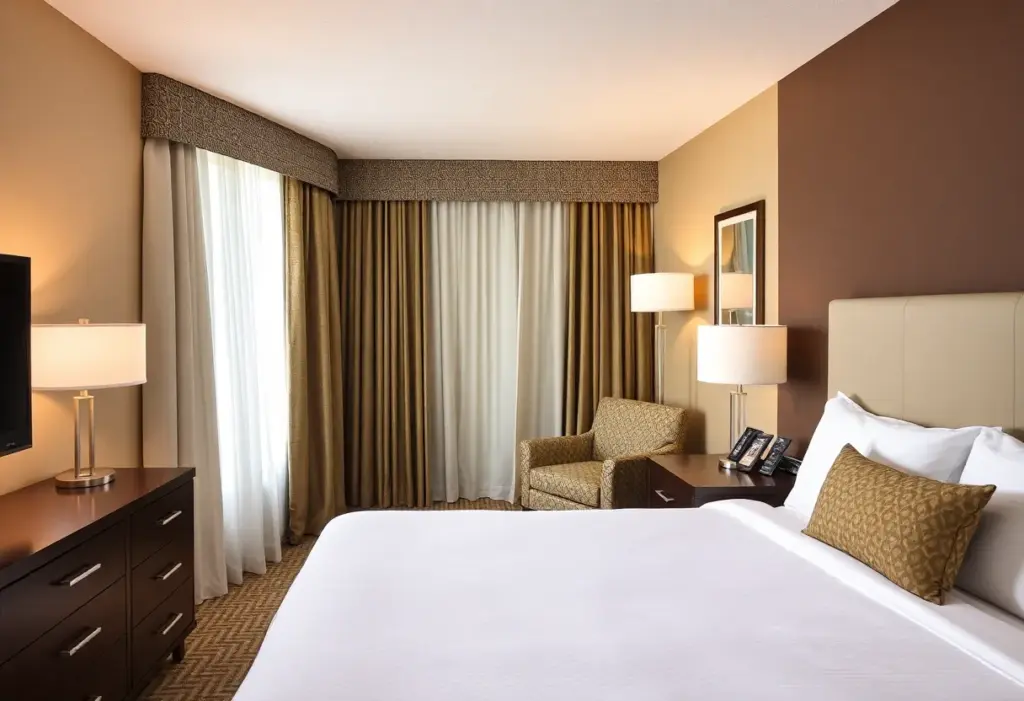 Virginia Beach hotel suite scene
