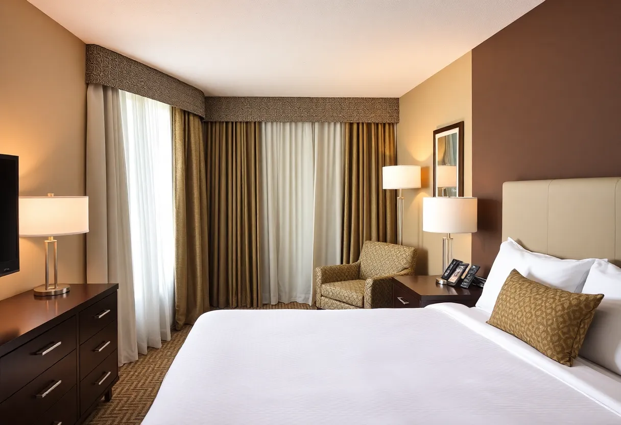 Virginia Beach hotel suite scene
