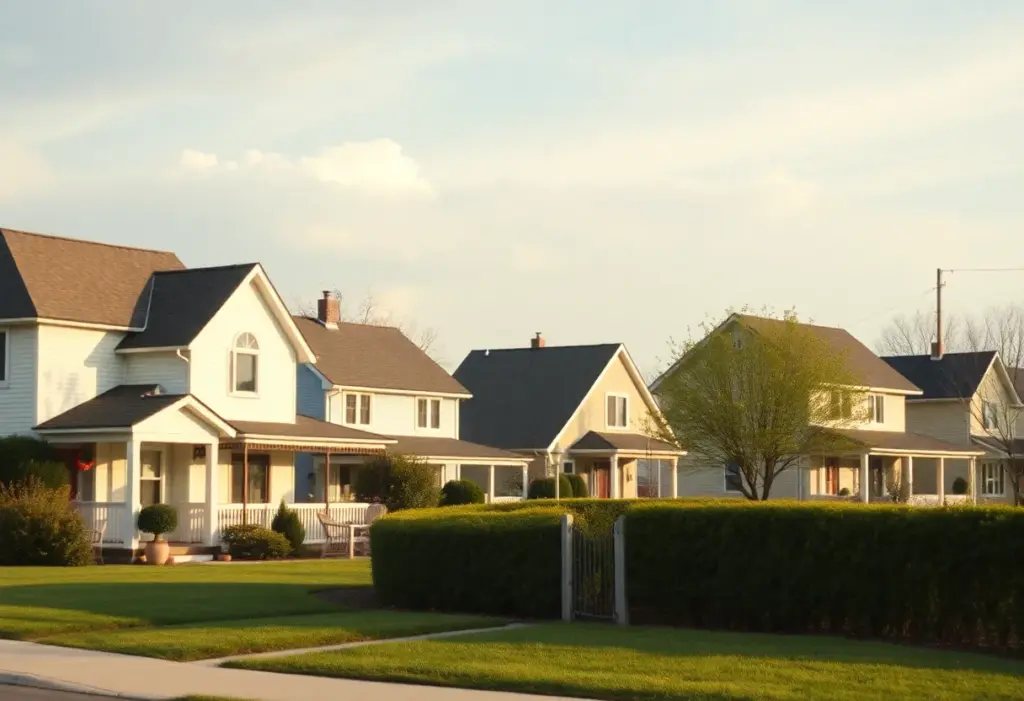 peaceful neighborhood scene