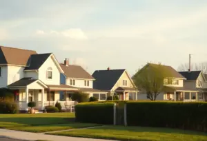 peaceful neighborhood scene