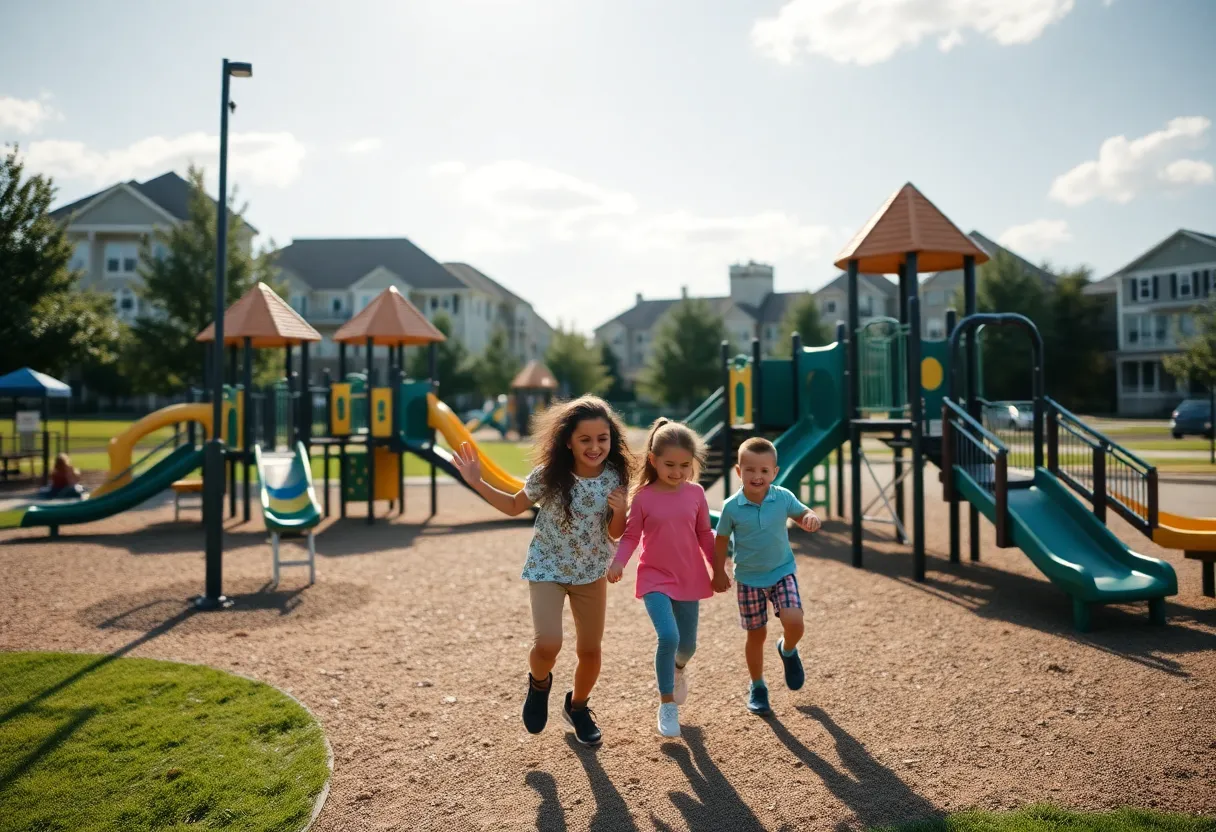 Families enjoying community amenities in Virginia Beach parks