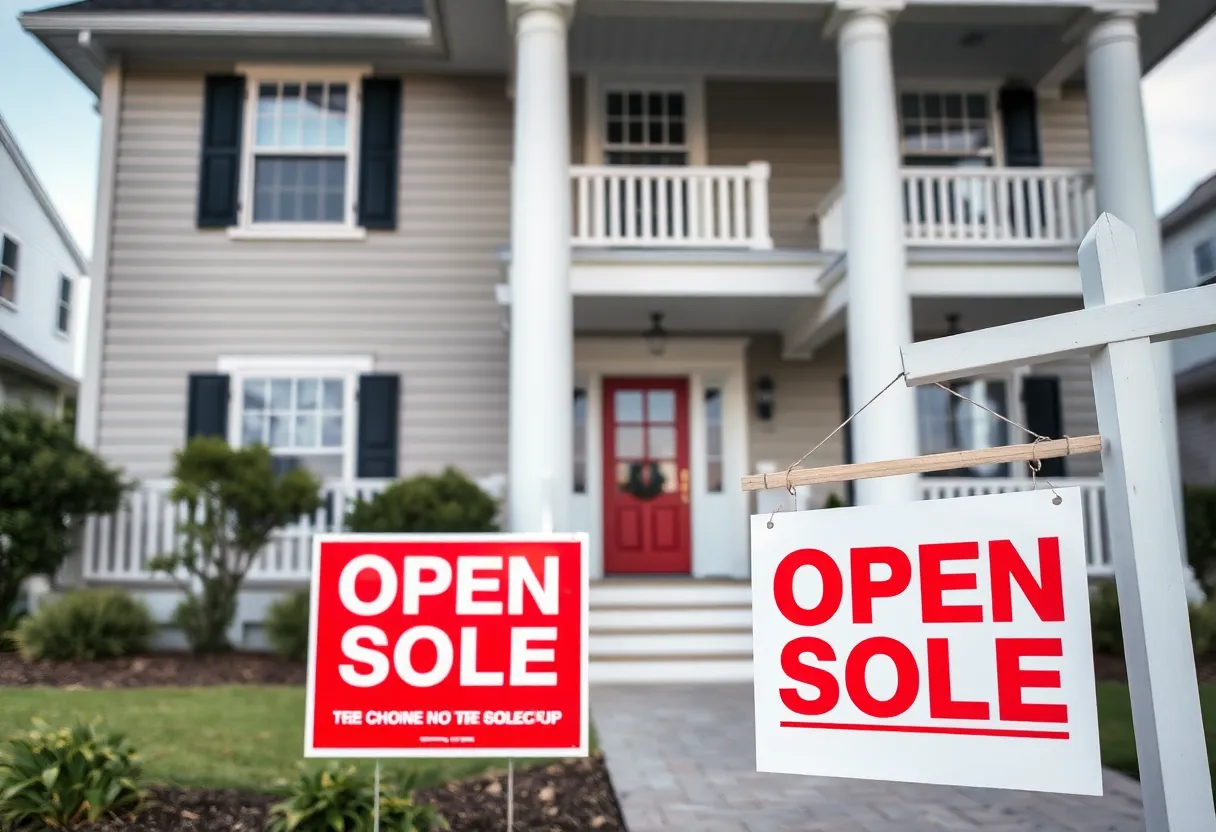 A charming open house in Virginia Beach, showcasing a welcoming environment for potential home buyers.