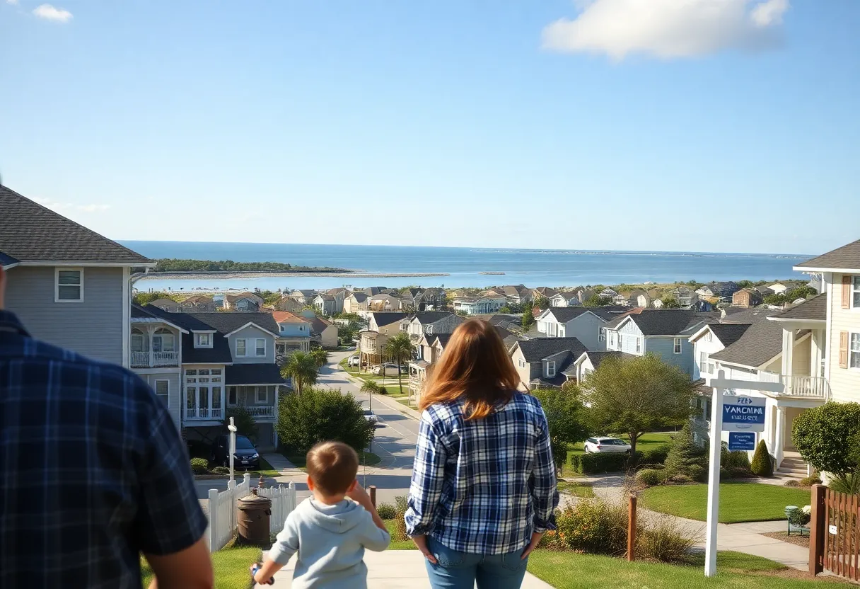 A family exploring the properties in Virginia Beach