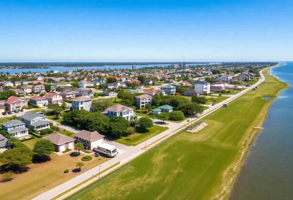 Vibrant neighborhood in Virginia Beach with coastal homes and parks