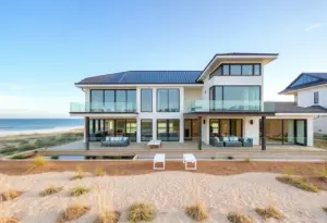 A stunning custom home located in Virginia Beach with modern design.