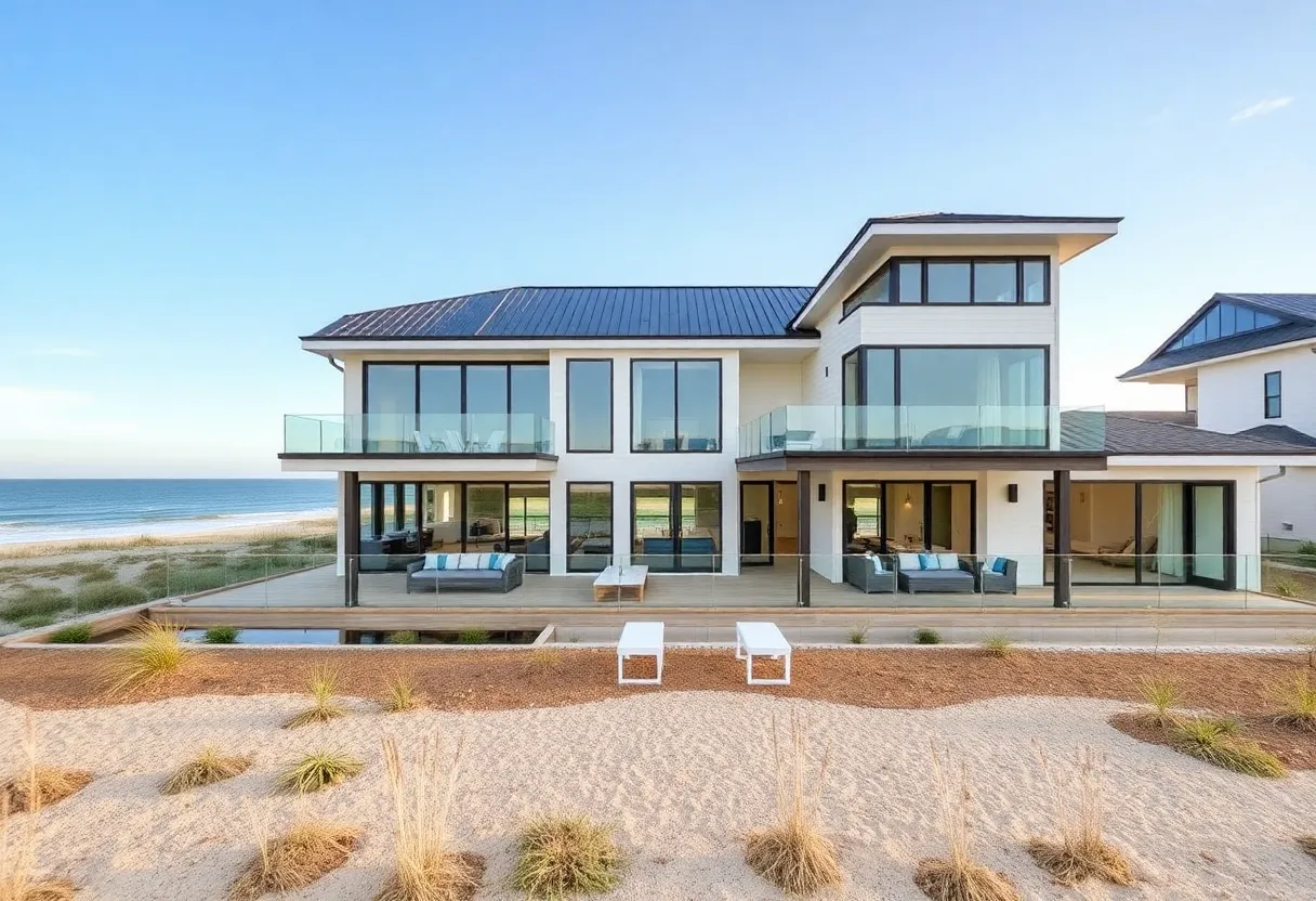 A stunning custom home located in Virginia Beach with modern design.